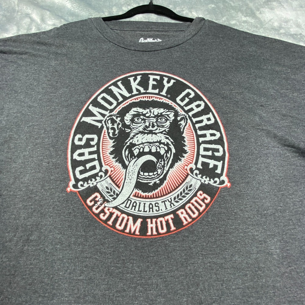 Gas‎ Monkey Garage Shirt Mens 4XL Black Dallas Custom Motors Graphic Tee Texas